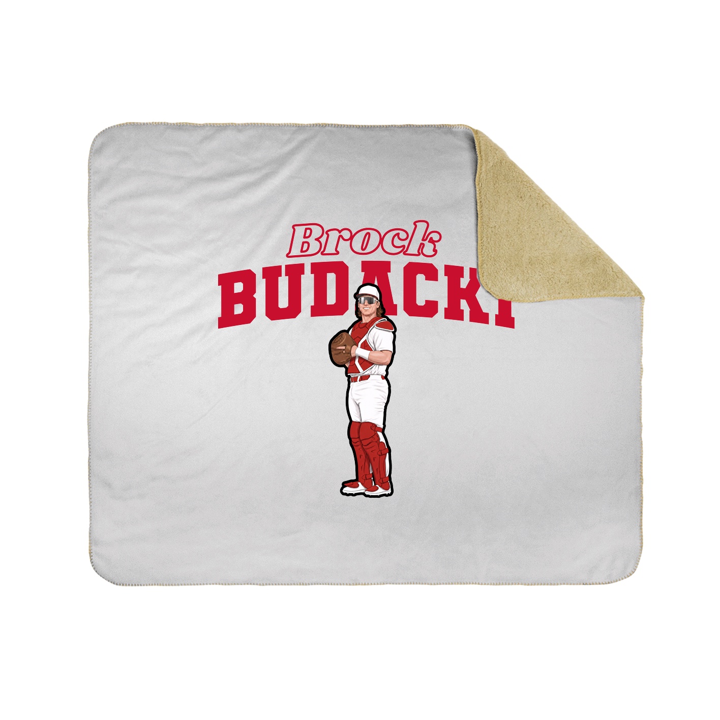 Throw Blanket — Name Arch in White