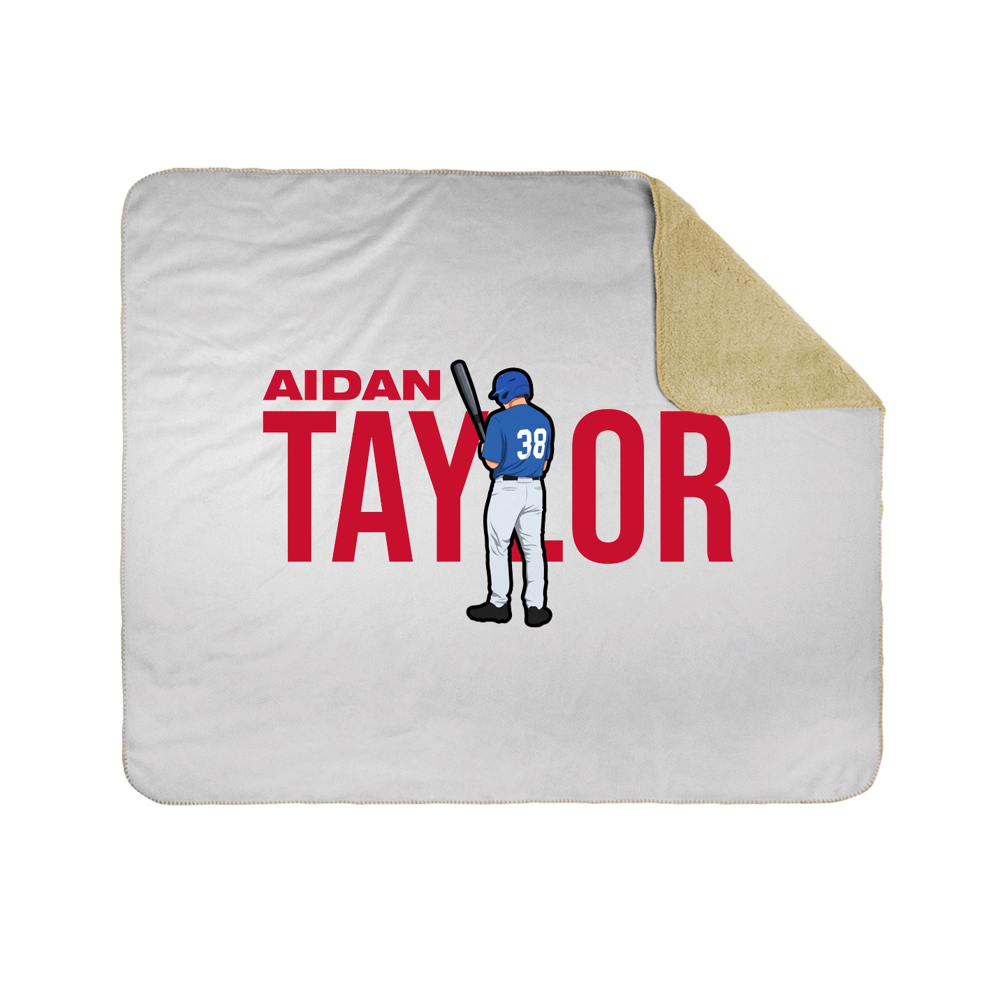 Throw Blanket — Player Name in White
