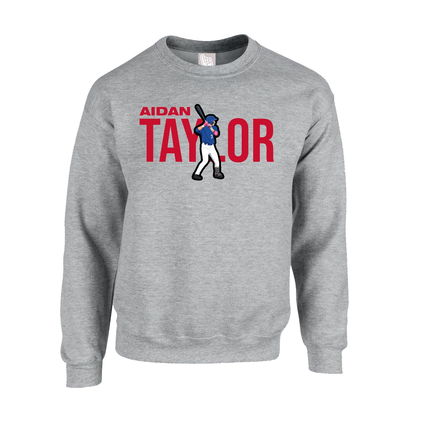 Fleece Crew — Player Name in Grey