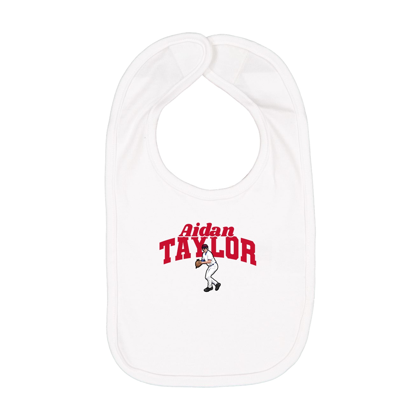 Infant Bib — Signature Arch in White