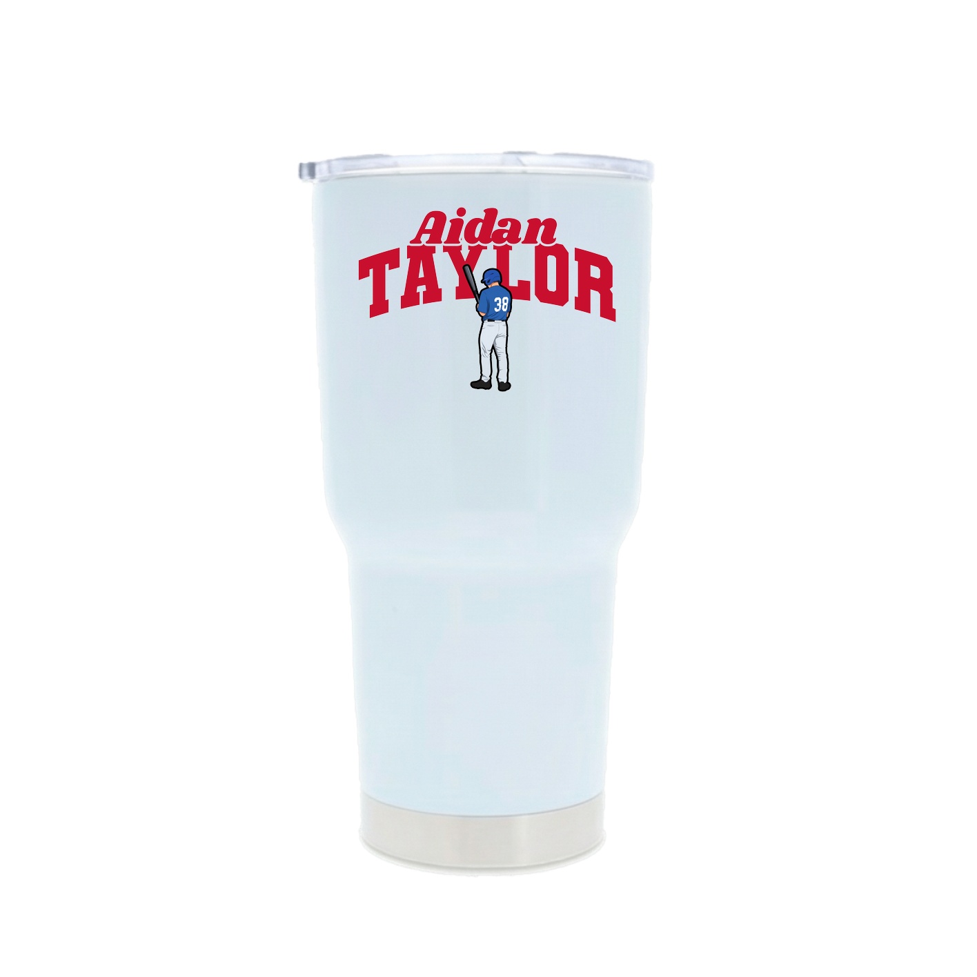30oz Stainless Steel Tumbler — Signature Arch in White