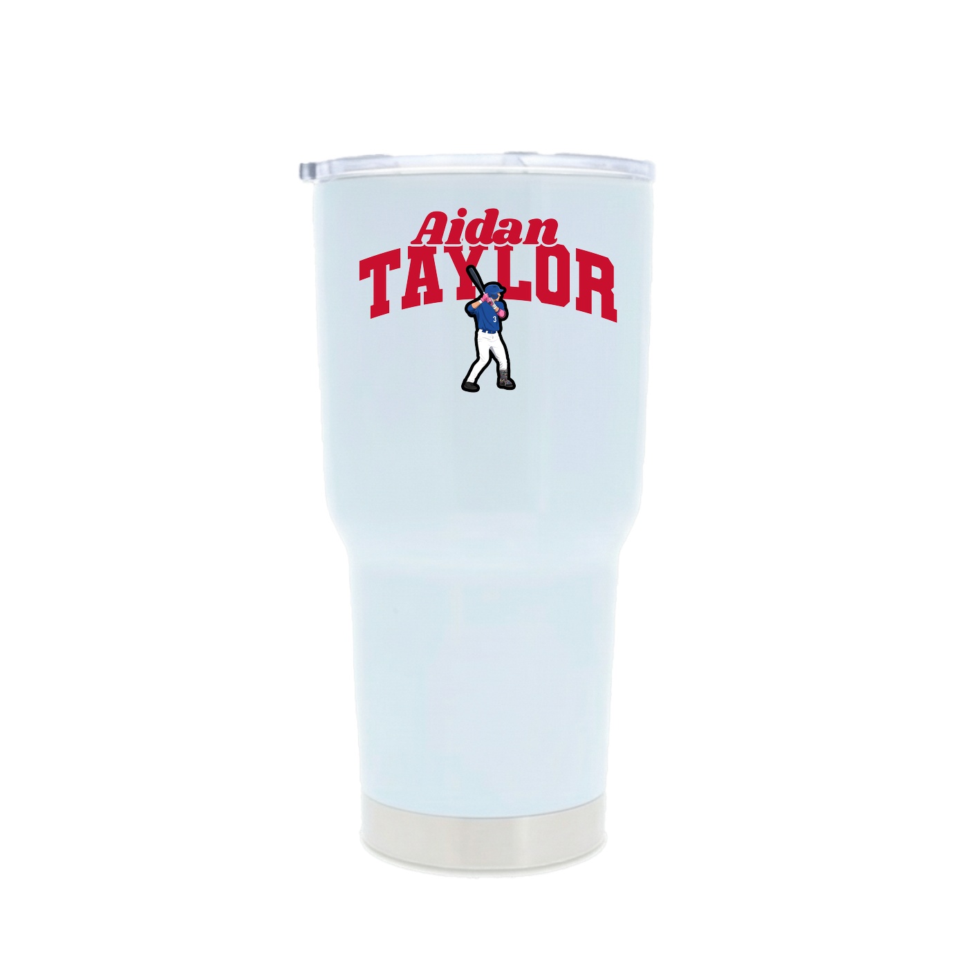 30oz Stainless Steel Tumbler — Signature Arch in White