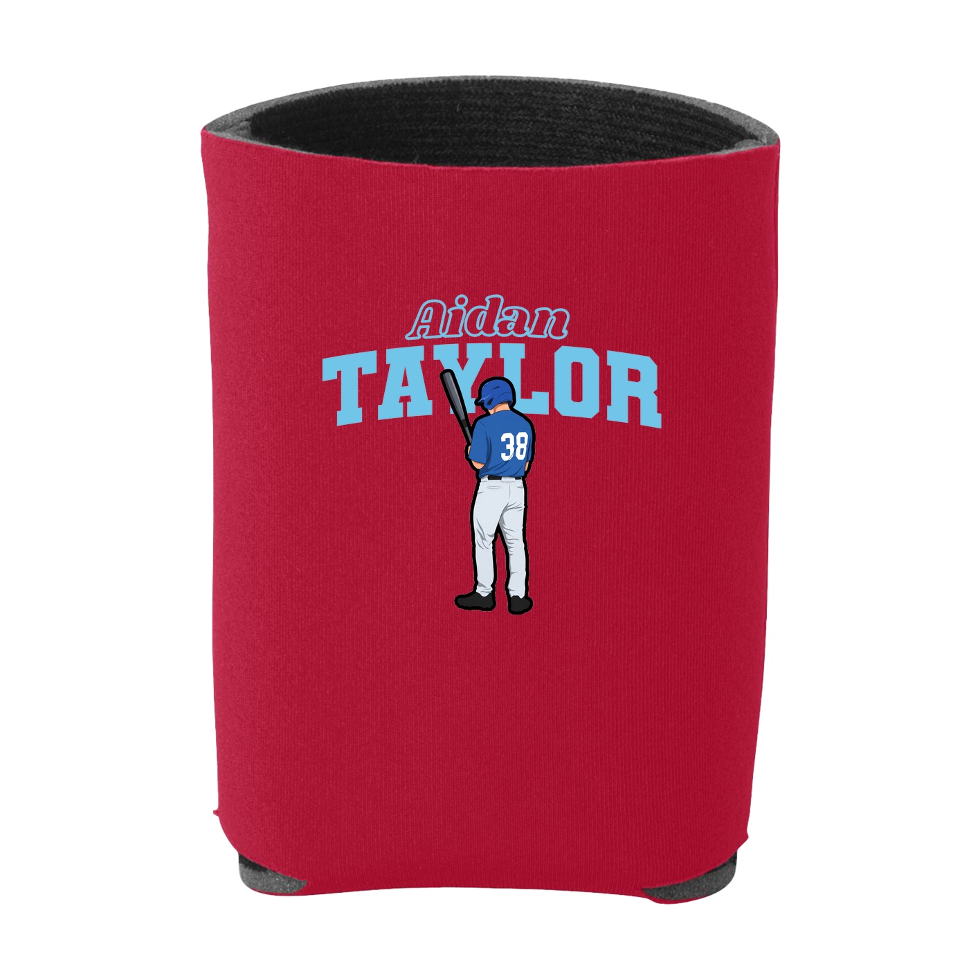 Can Holder — Name Arch in Red