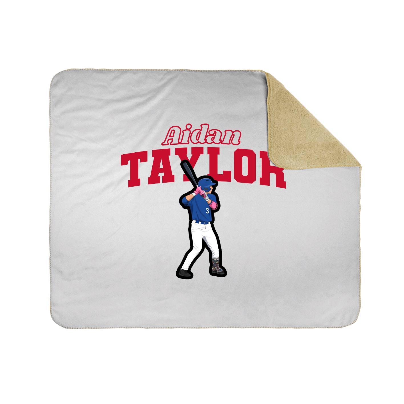 Throw Blanket — Name Arch in White