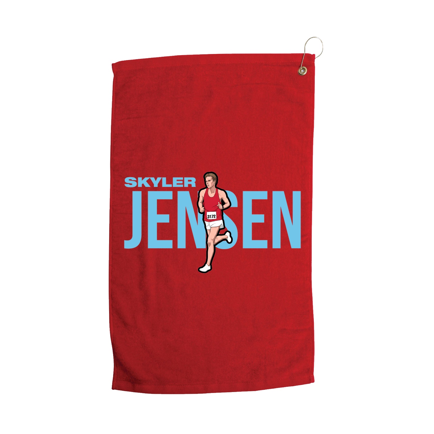 Golf Towel — Player Name in Red