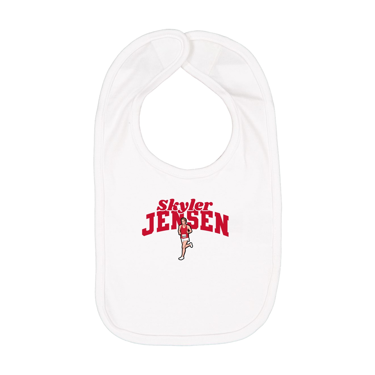 Infant Bib — Signature Arch in White