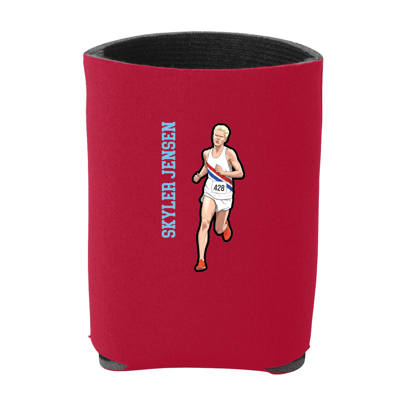 Can Holder — Name Vertical in Red