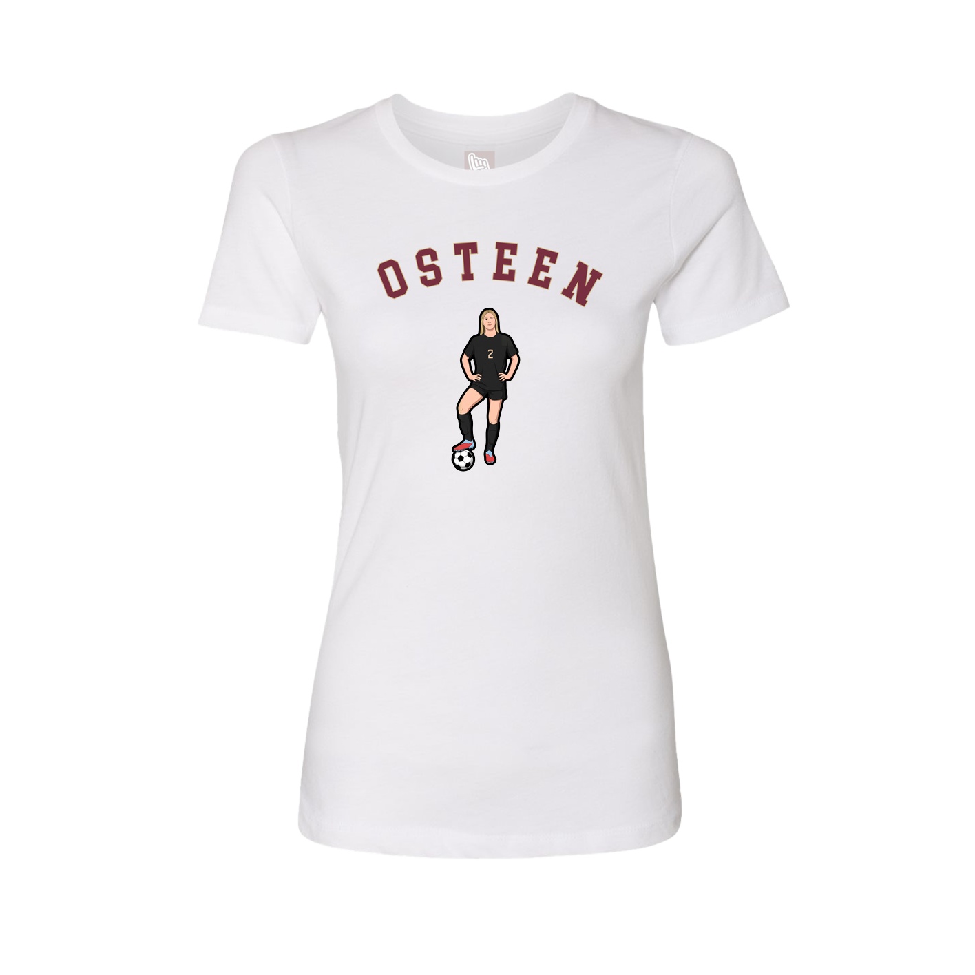 Fitted Women's Tee — Shirsey Arch in White