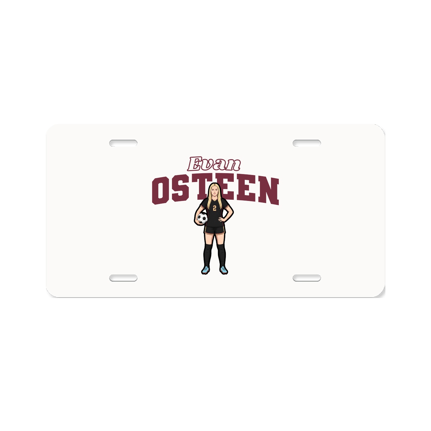 License Plate — Name Arch in Classic