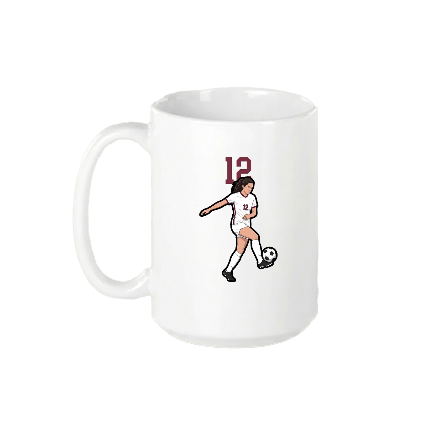 15oz Coffee Mug — Number Top in White