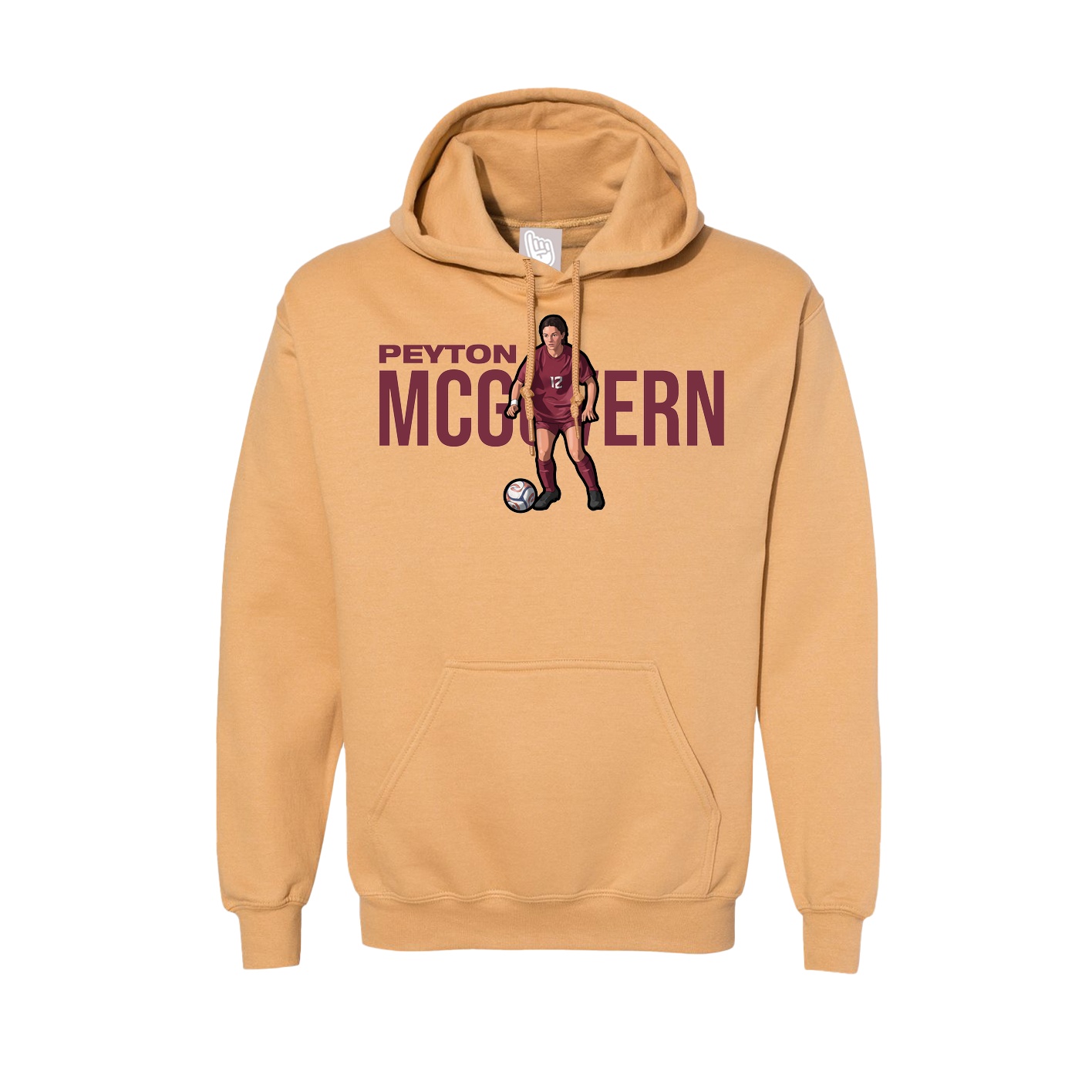 Hoodie — Player Name in Vegas Gold