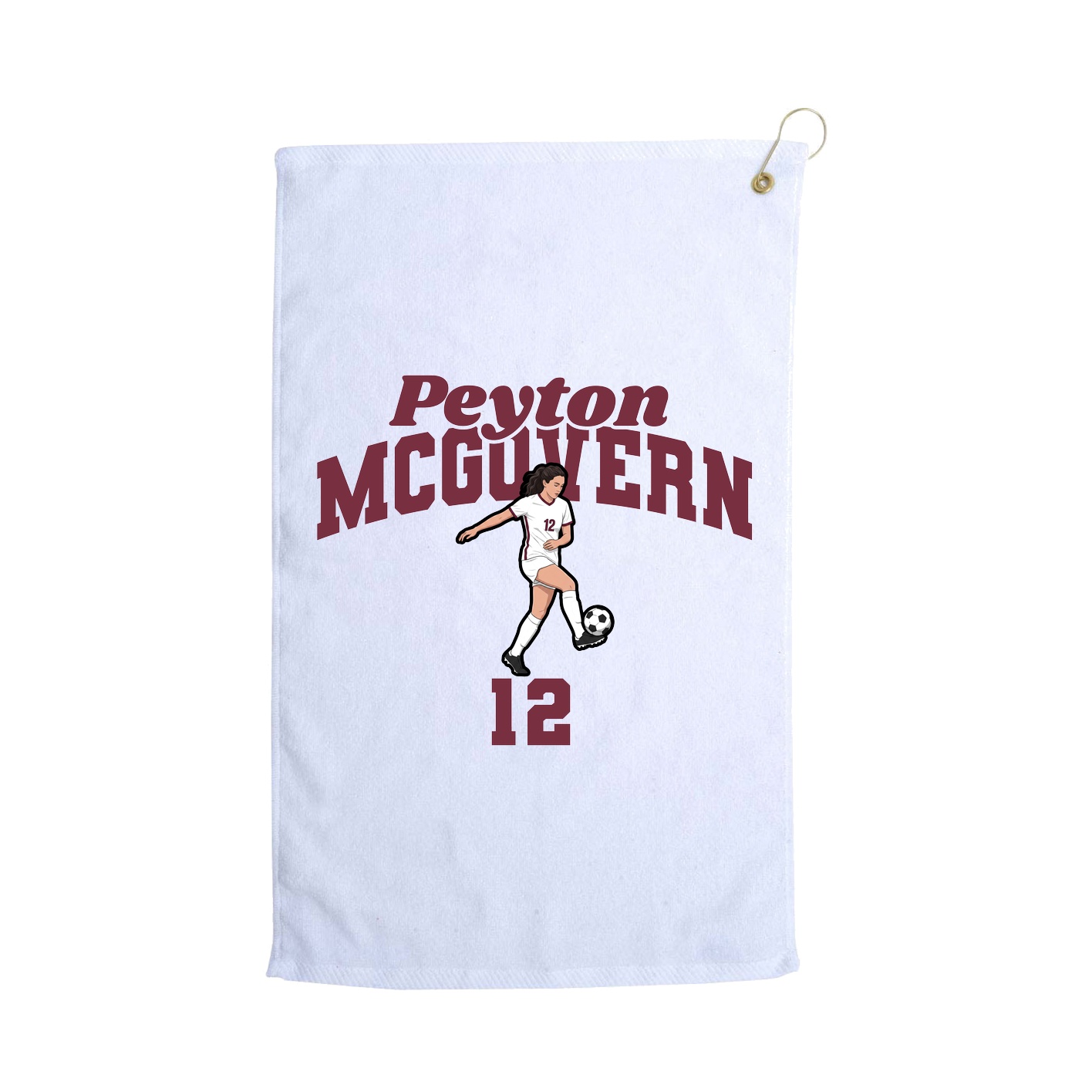 Golf Towel — Signature Arch in White