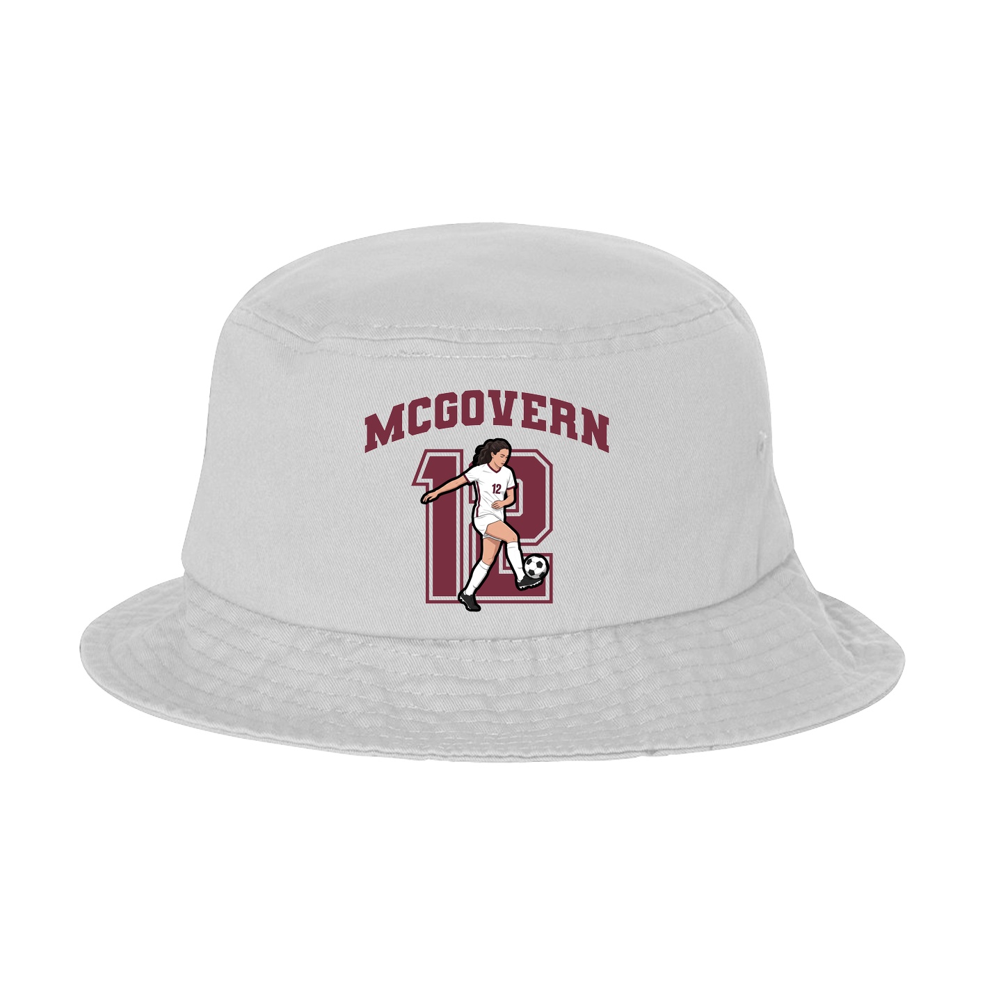 Bucket Cap — Number in White