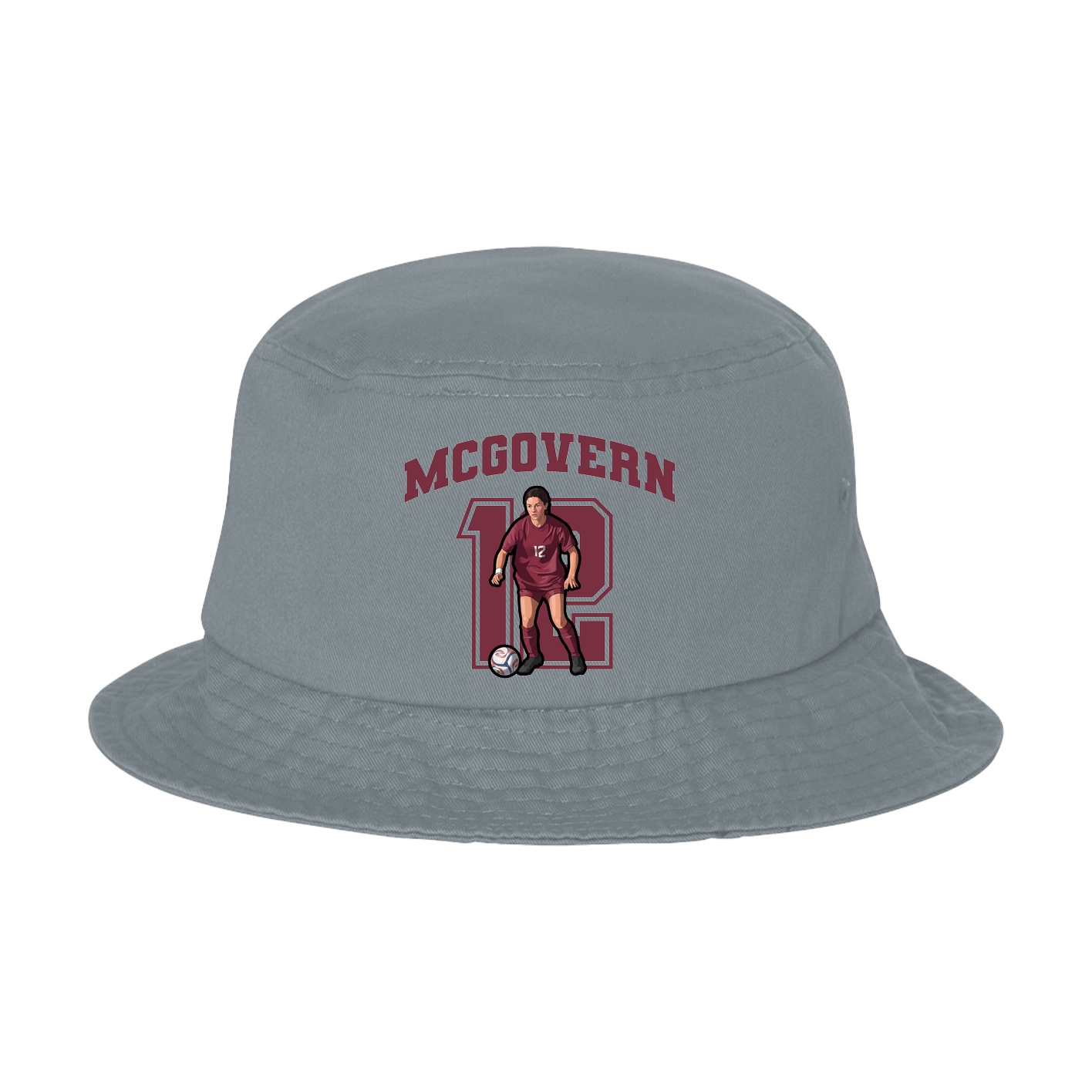 Bucket Cap — Number in Grey