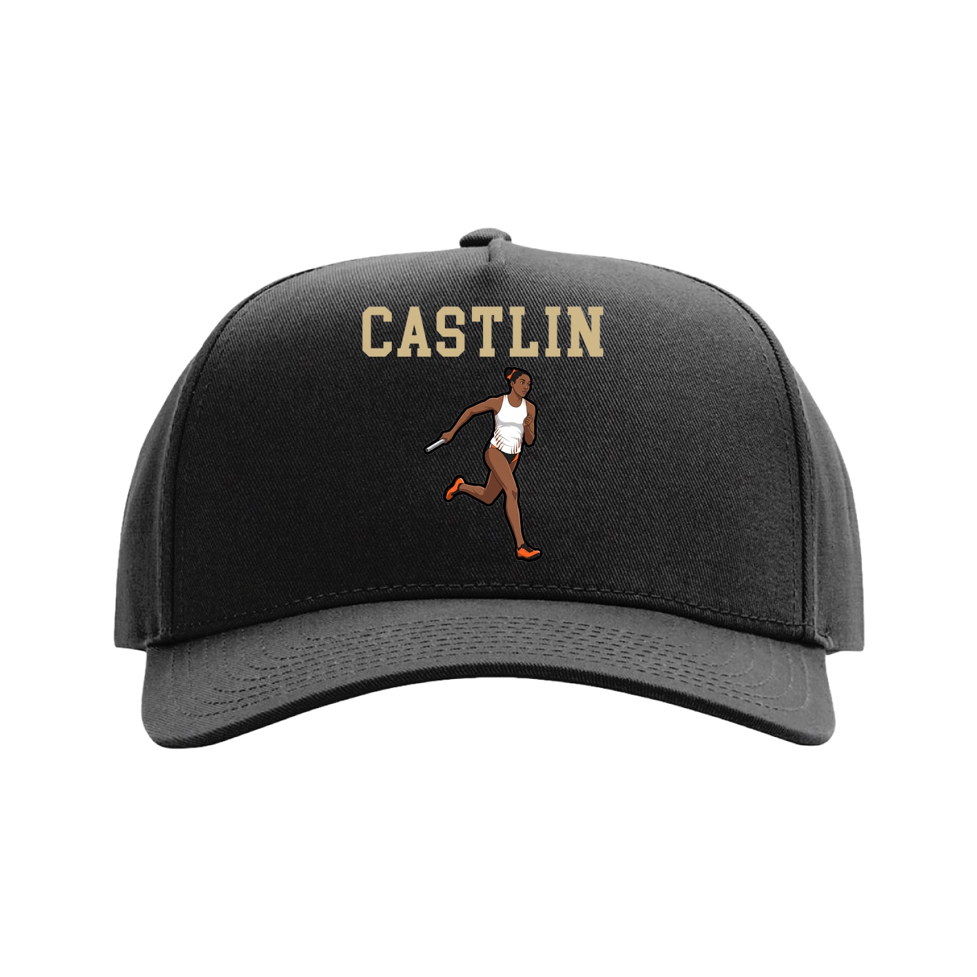 Full Fabric Five-Panel Champ Cap — Shirsey in Black