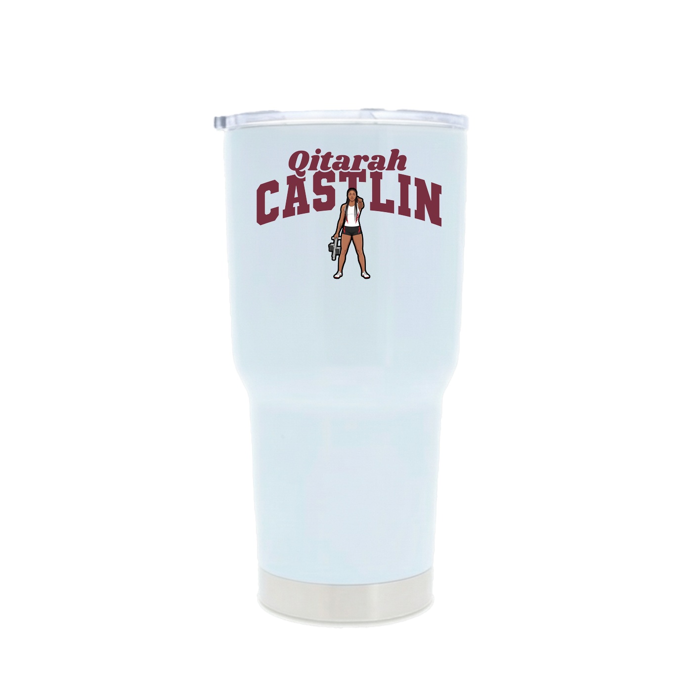 30oz Stainless Steel Tumbler — Signature Arch in White