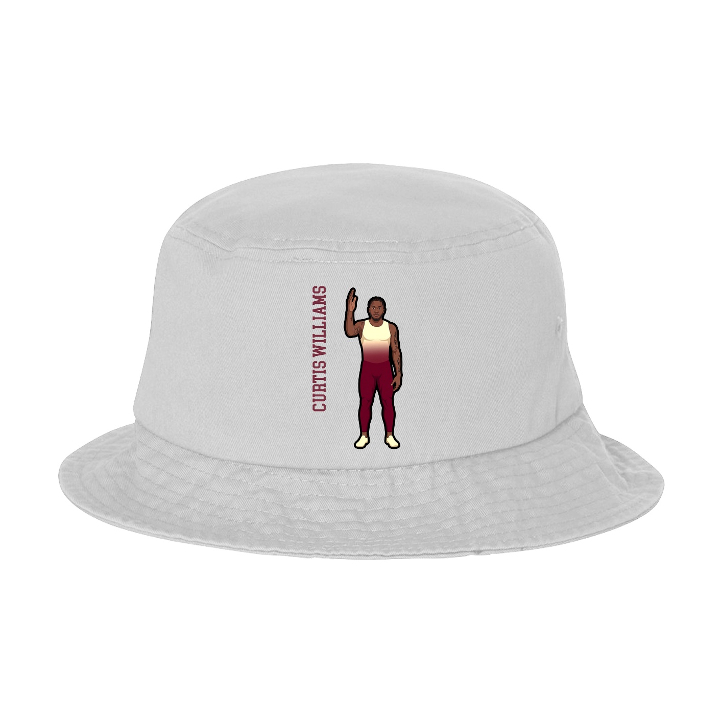 Bucket Cap — Name Vertical in White