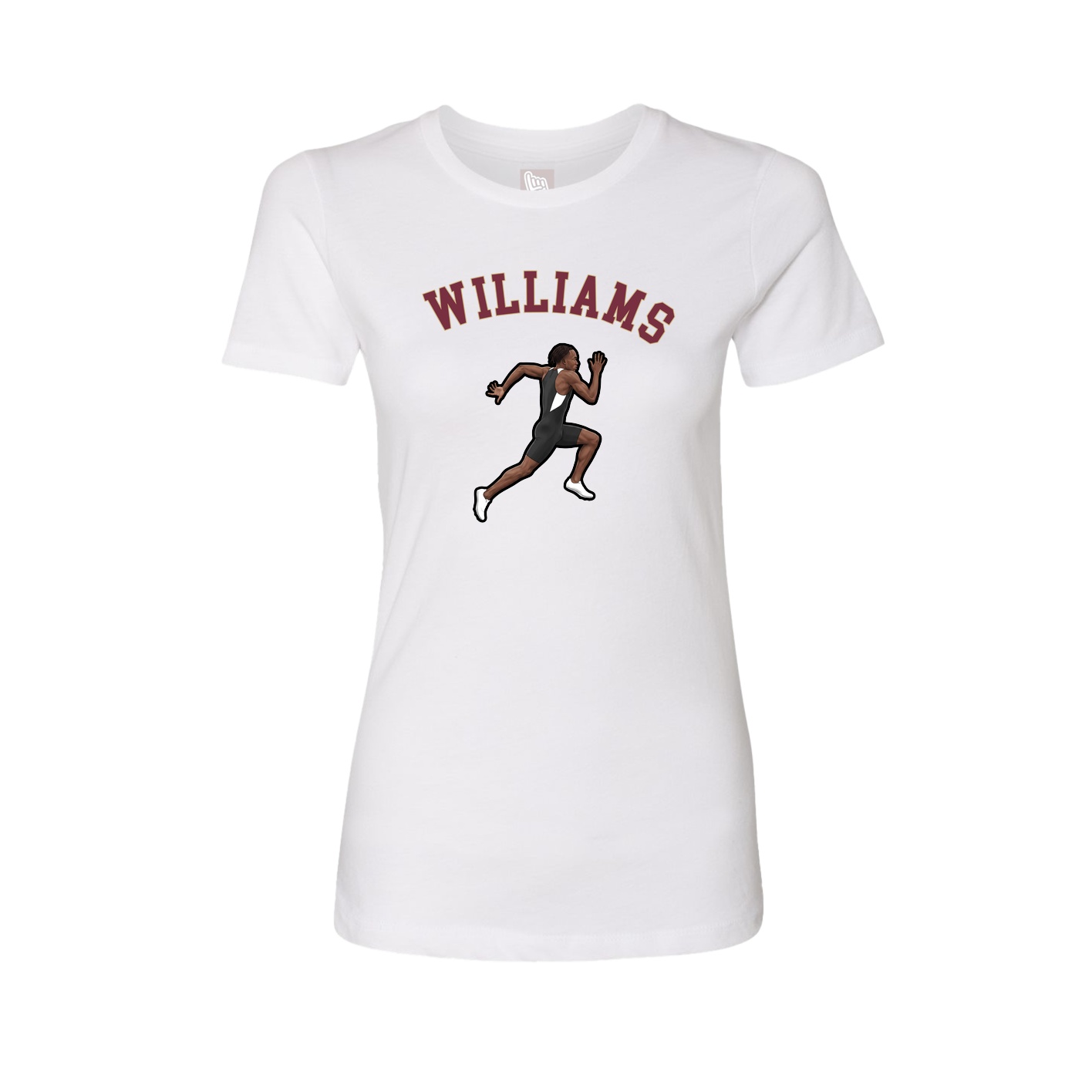 Fitted Women's Tee — Shirsey Arch in White