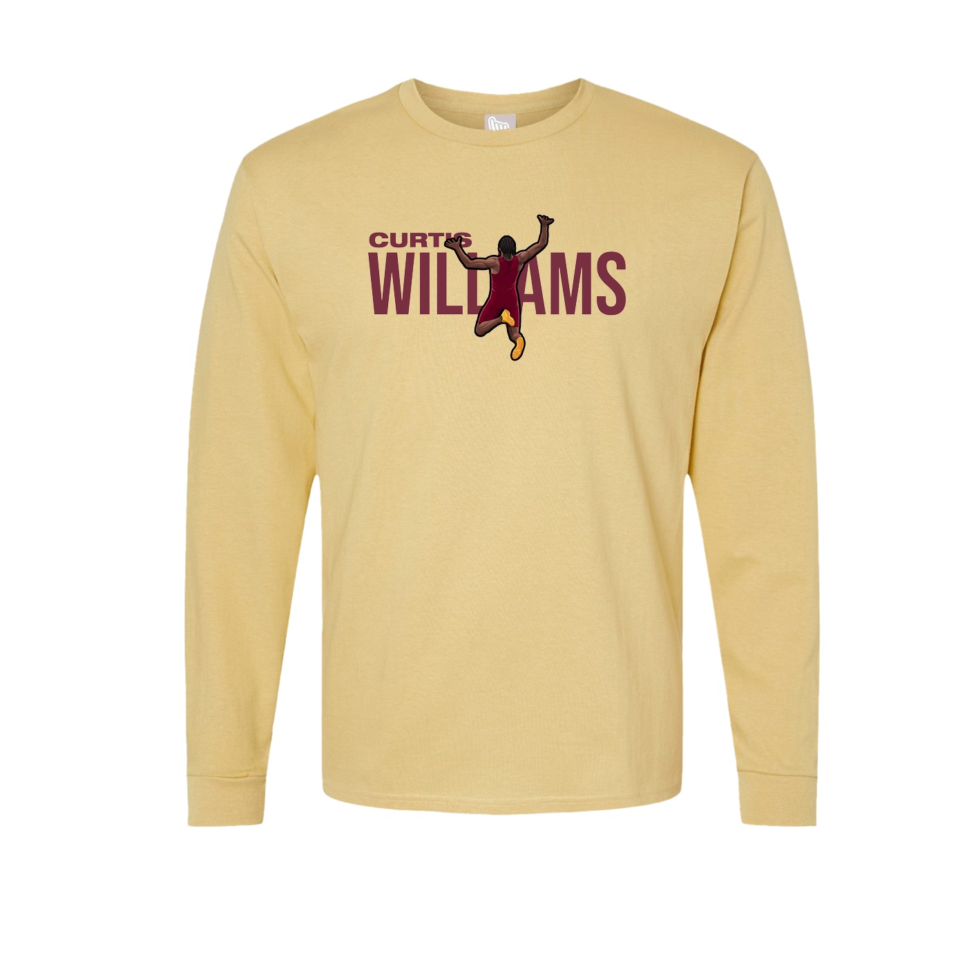 Long Sleeve Tee — Player Name in Vegas Gold