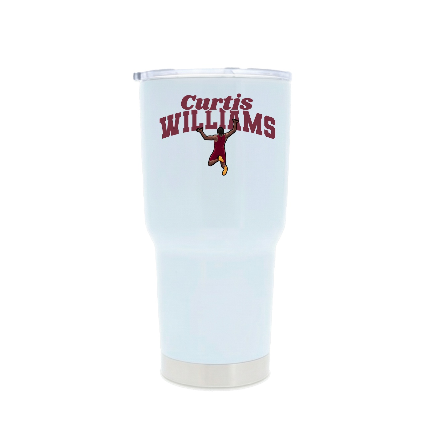 30oz Stainless Steel Tumbler — Signature Arch in White