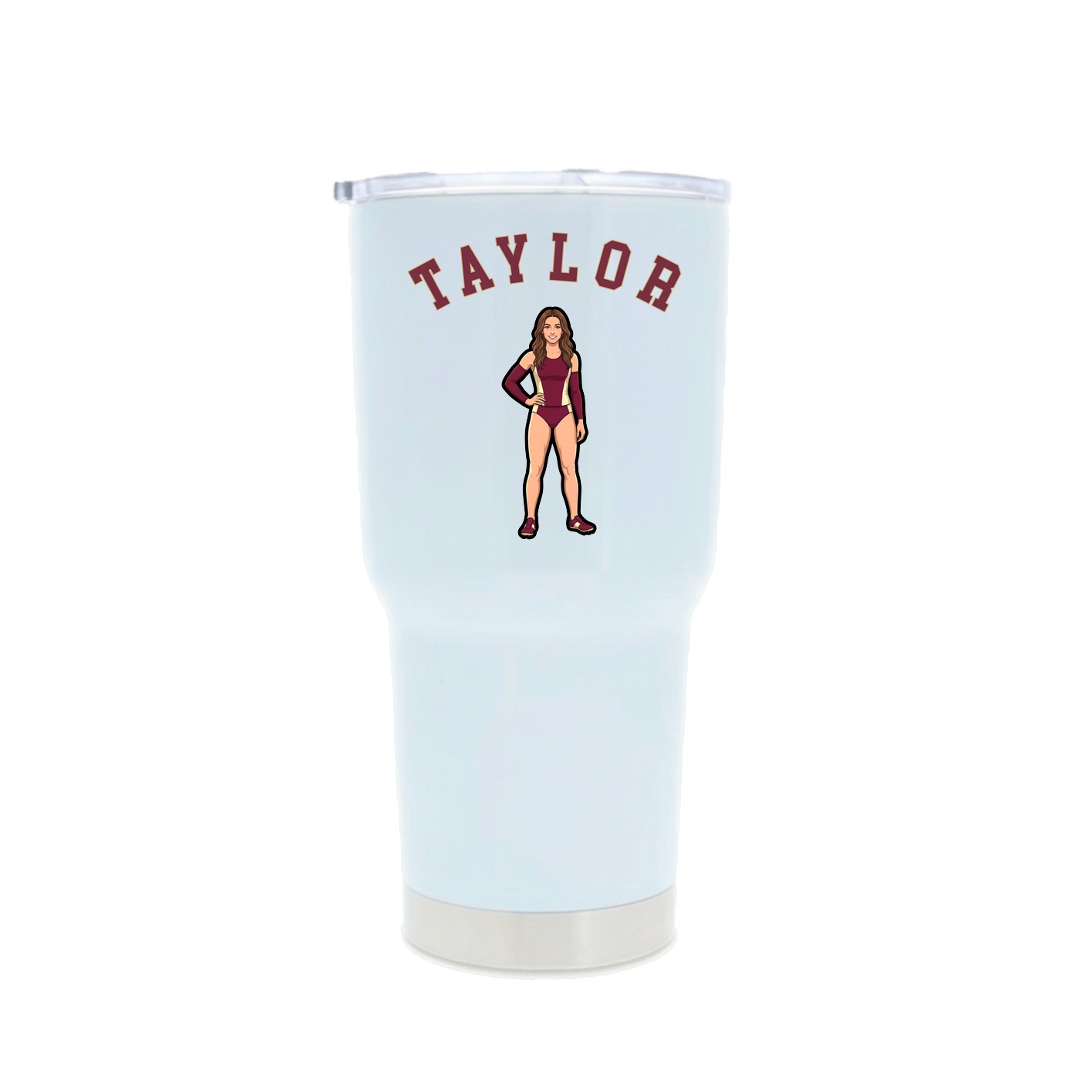 30oz Stainless Steel Tumbler — Shirsey Arch in White