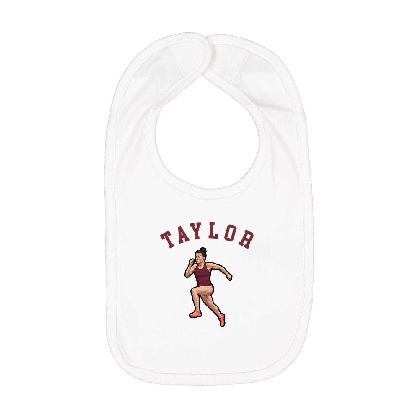 Infant Bib — Shirsey Arch in White