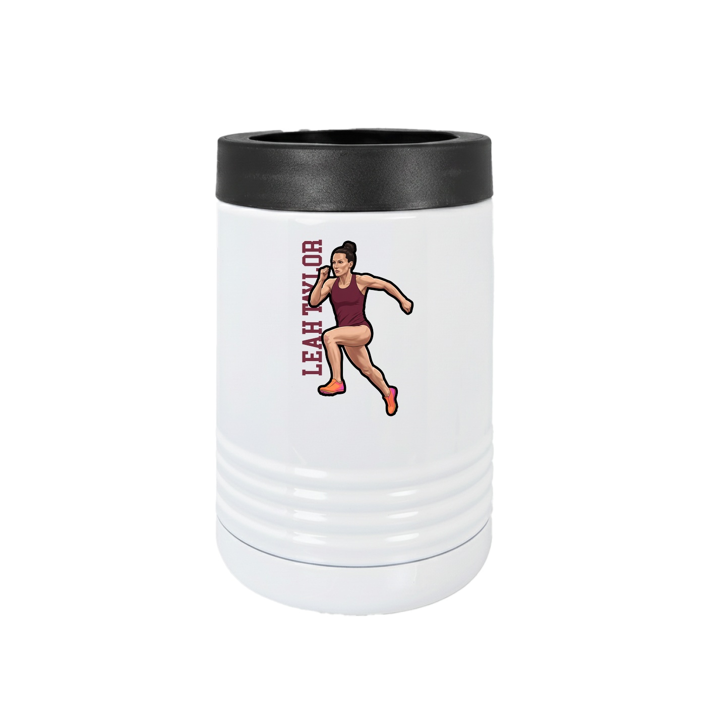 Beverage Holder — Name Vertical in White