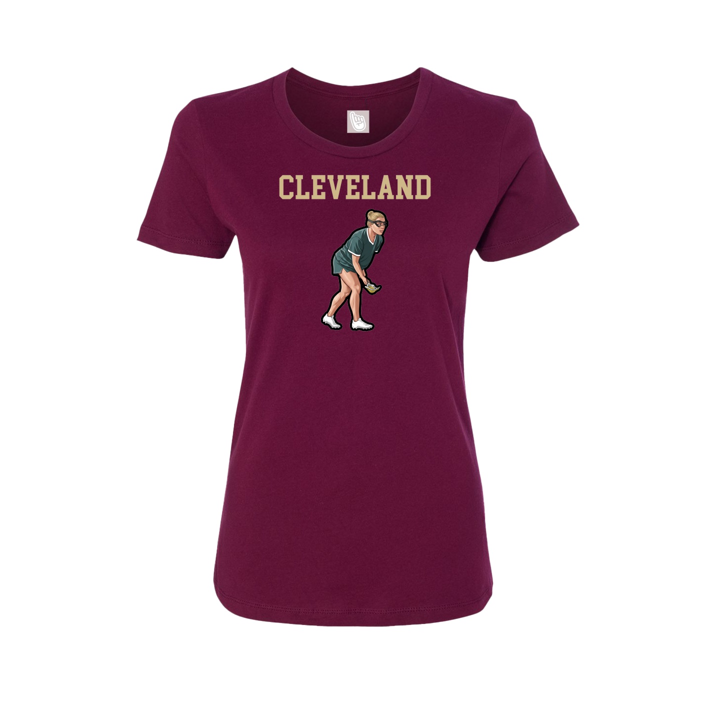 Fitted Women's Tee — Shirsey in Maroon