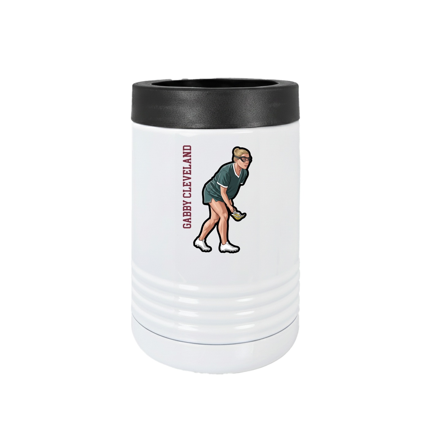Beverage Holder — Name Vertical in White