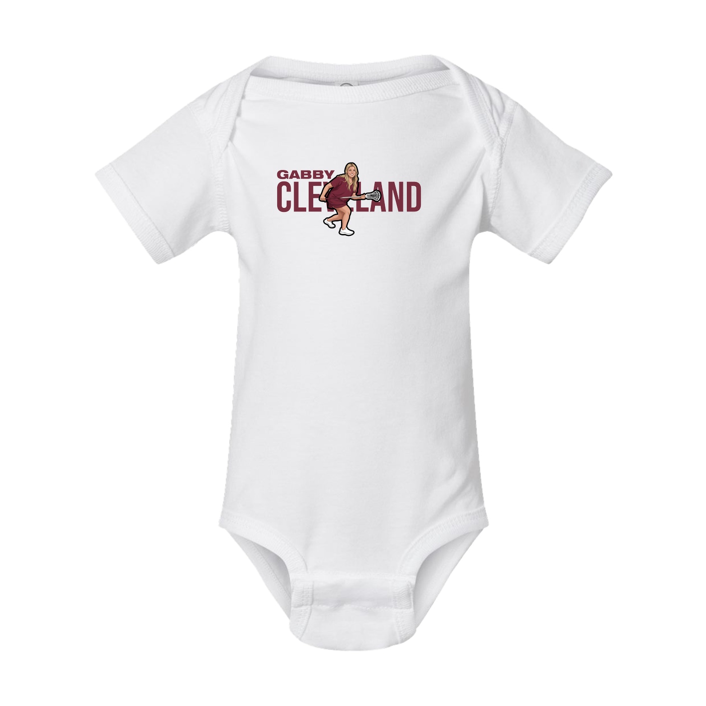 Baby Onesie — Player Name in White