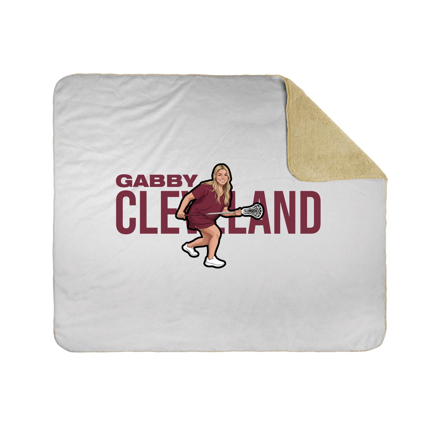 Throw Blanket — Player Name in White