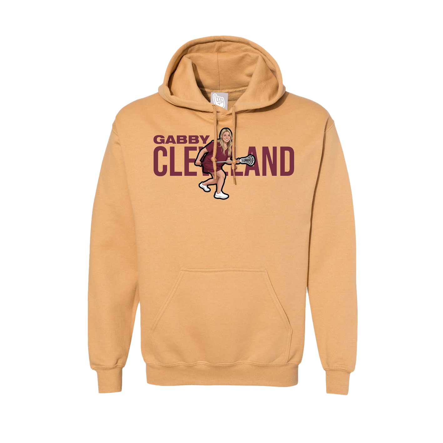 Hoodie — Player Name in Vegas Gold