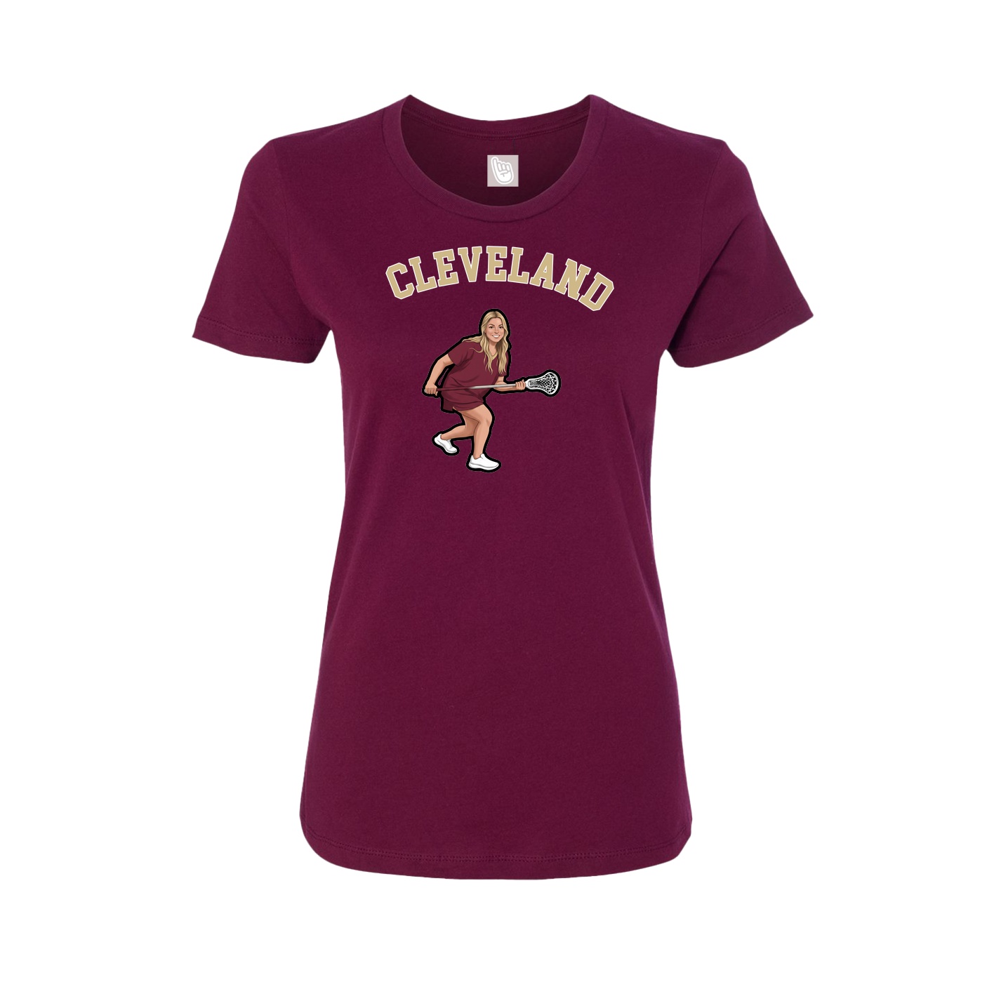Fitted Women's Tee — Shirsey Arch in Maroon