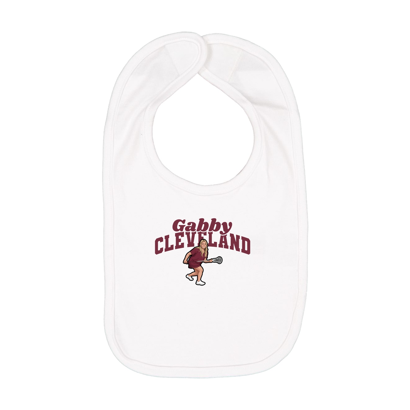 Infant Bib — Signature Arch in White