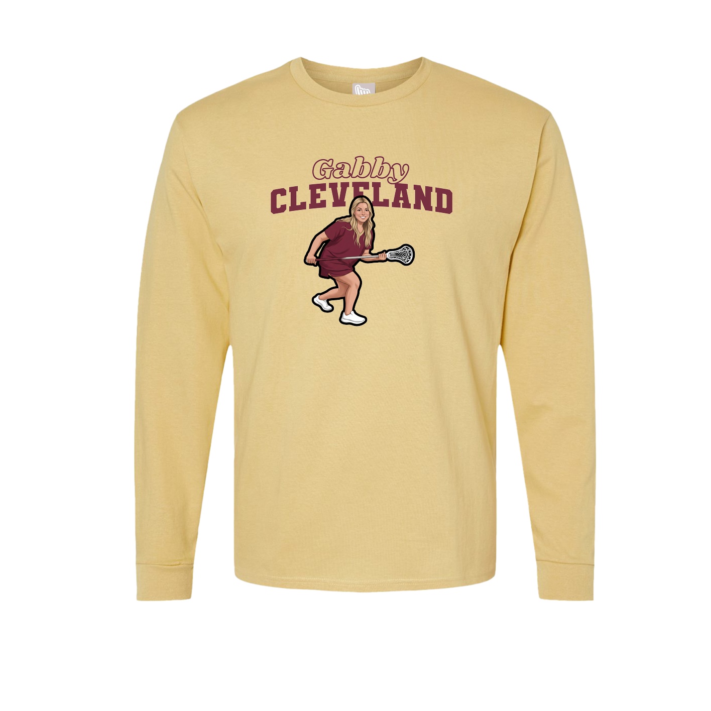 Long Sleeve Tee — Name Arch in Vegas Gold