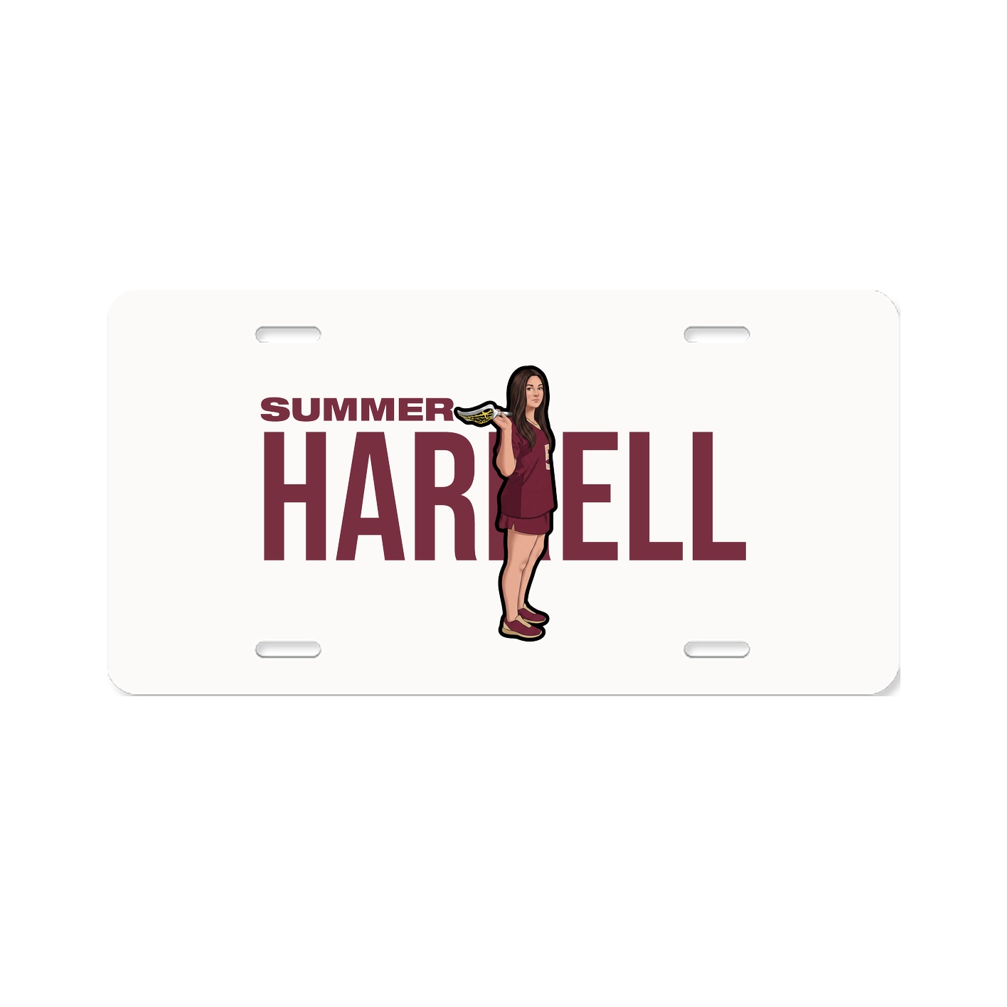 License Plate — Player Name in Classic