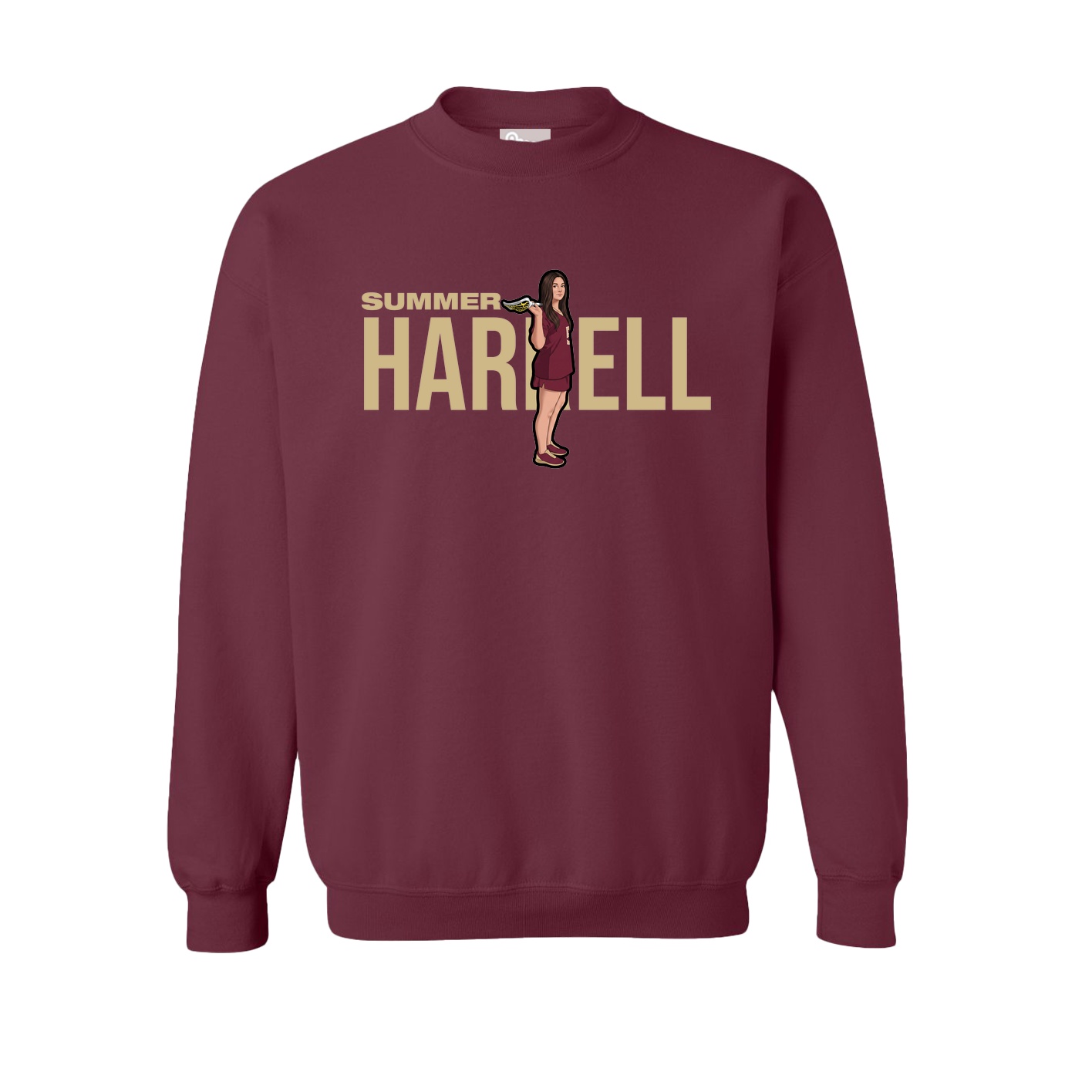 Fleece Crew — Player Name in Maroon
