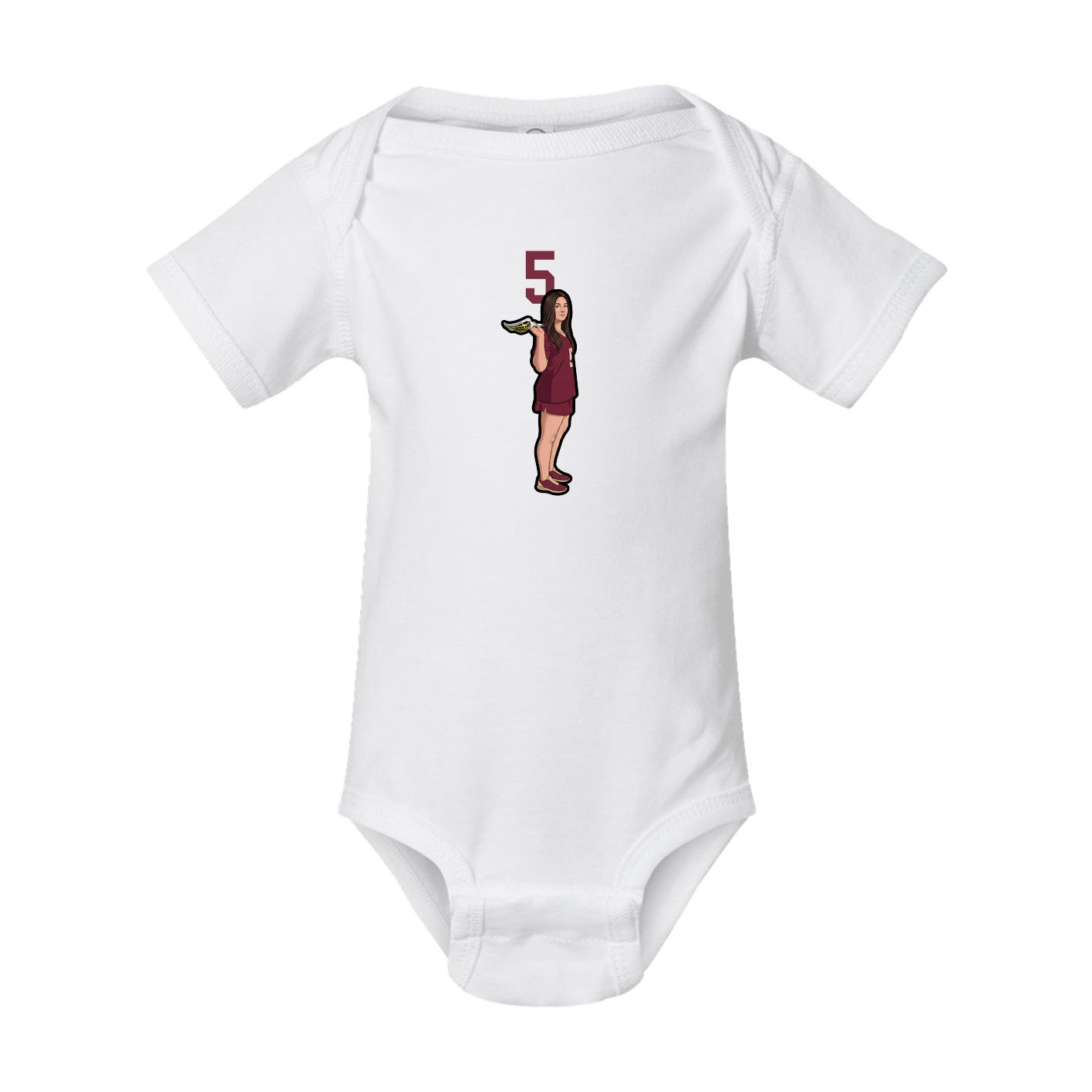 Baby Onesie — Number Top in White