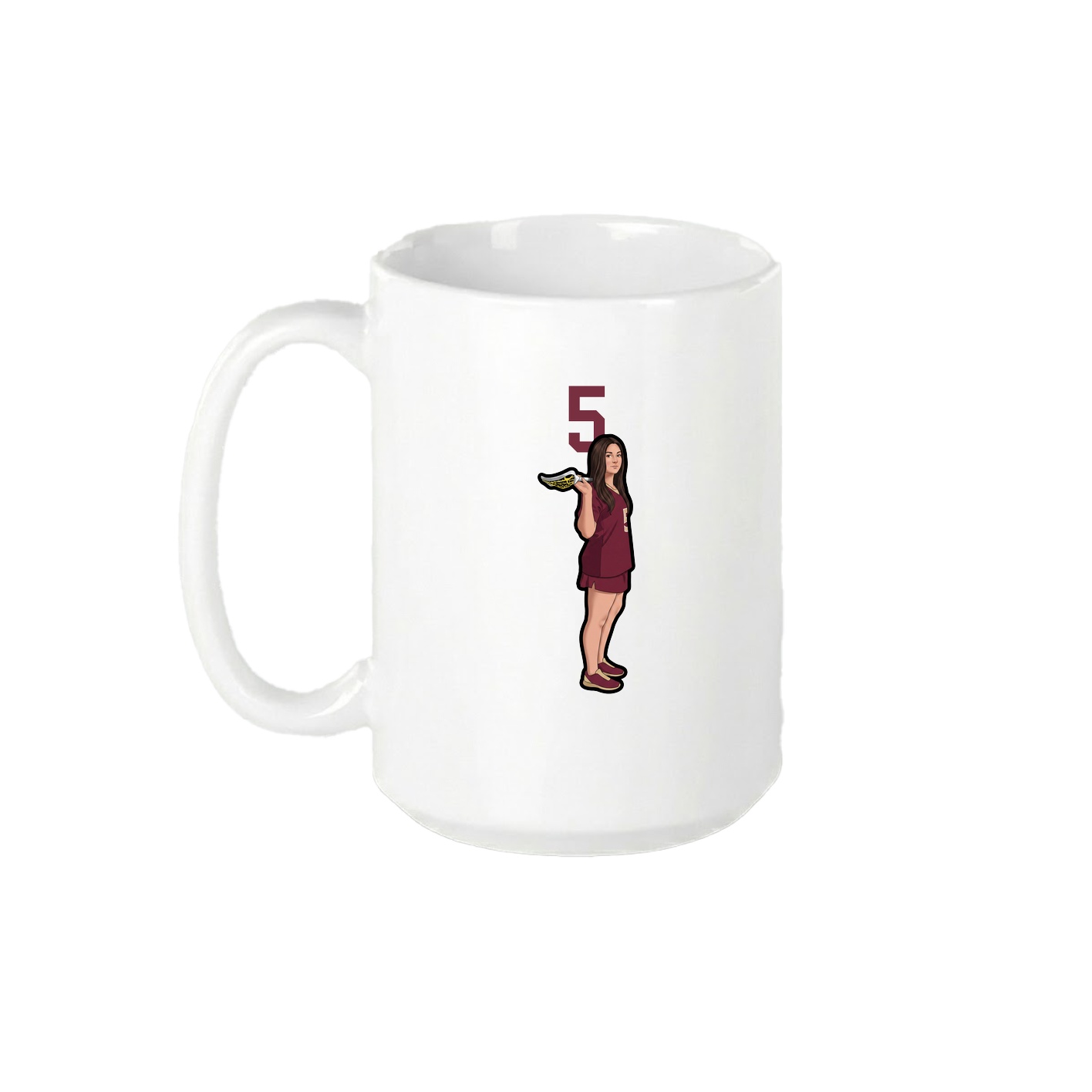 15oz Coffee Mug — Number Top in White