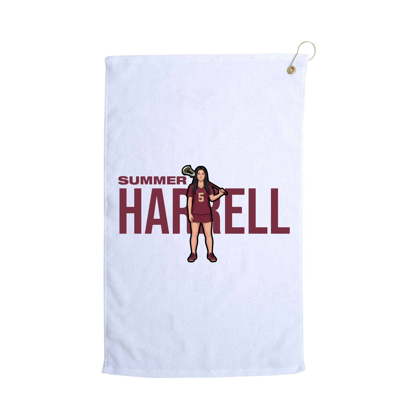 Golf Towel — Player Name in White