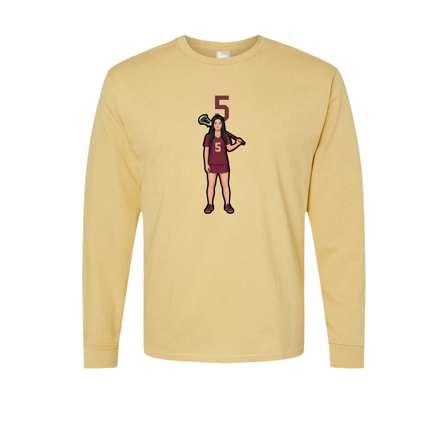 Long Sleeve Tee — Number Top in Vegas Gold