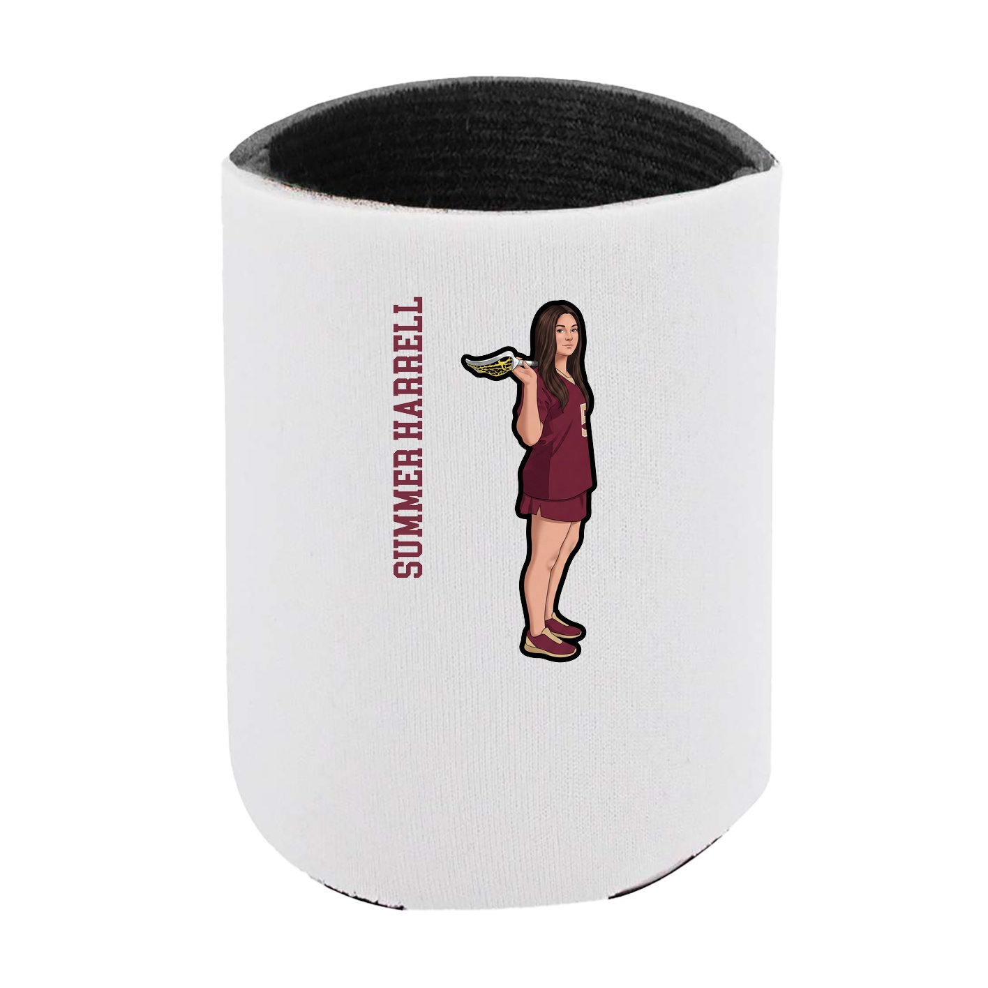 Can Holder — Name Vertical in White