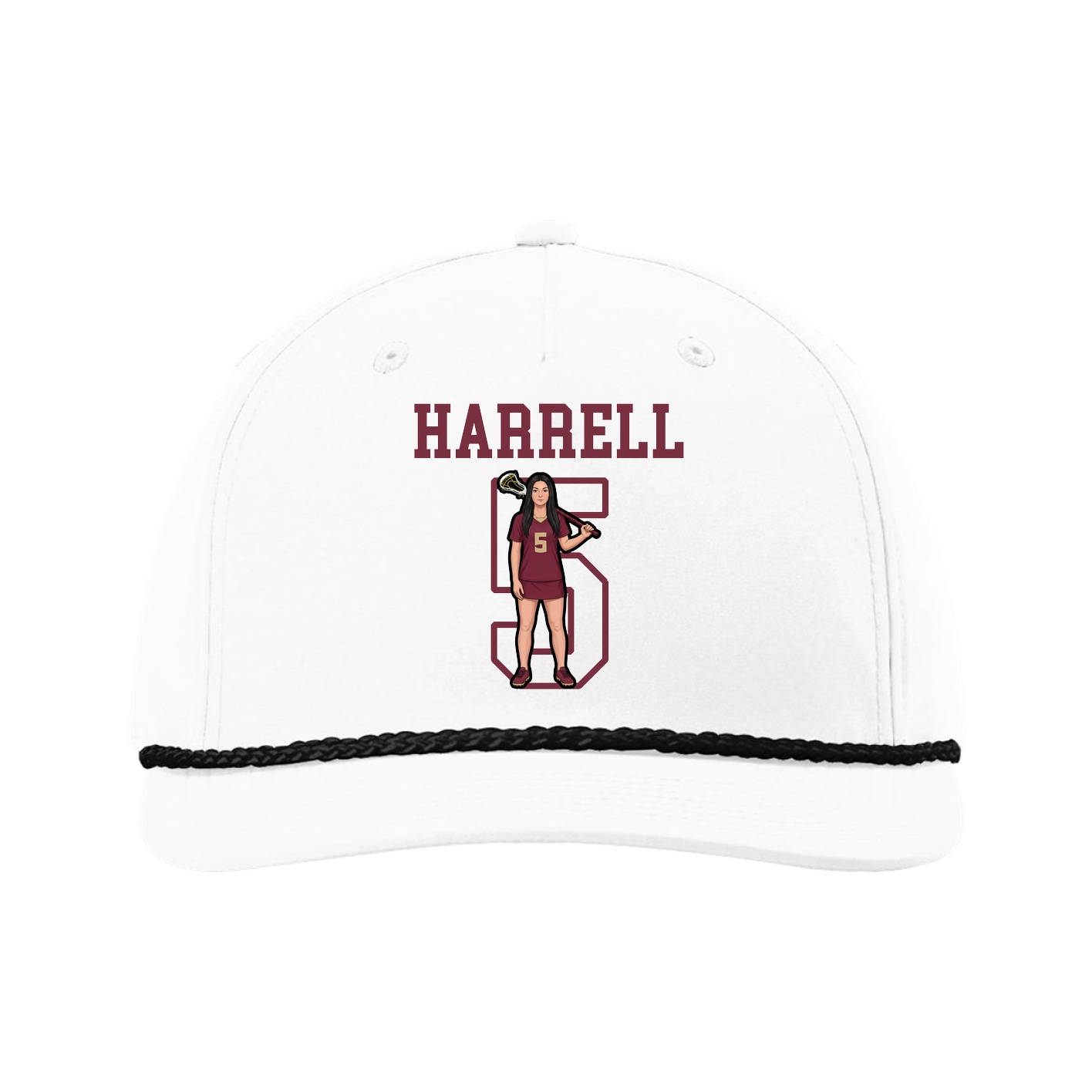 Five-Panel Classic Rope Cap — Shirsey in White