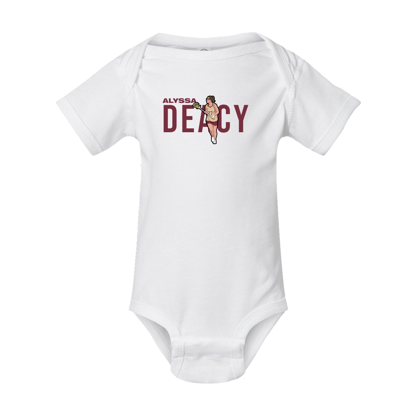 Baby Onesie — Player Name in White