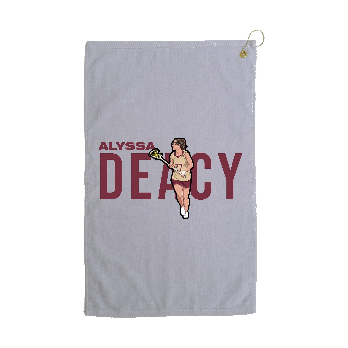 Golf Towel — Player Name in Grey