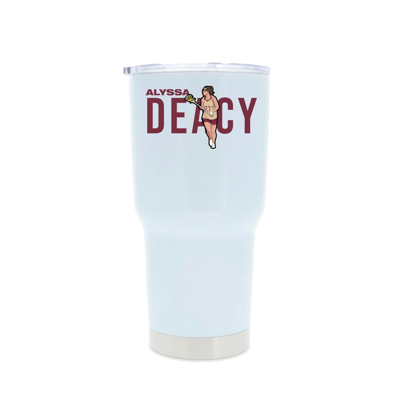 30oz Stainless Steel Tumbler — Player Name in White