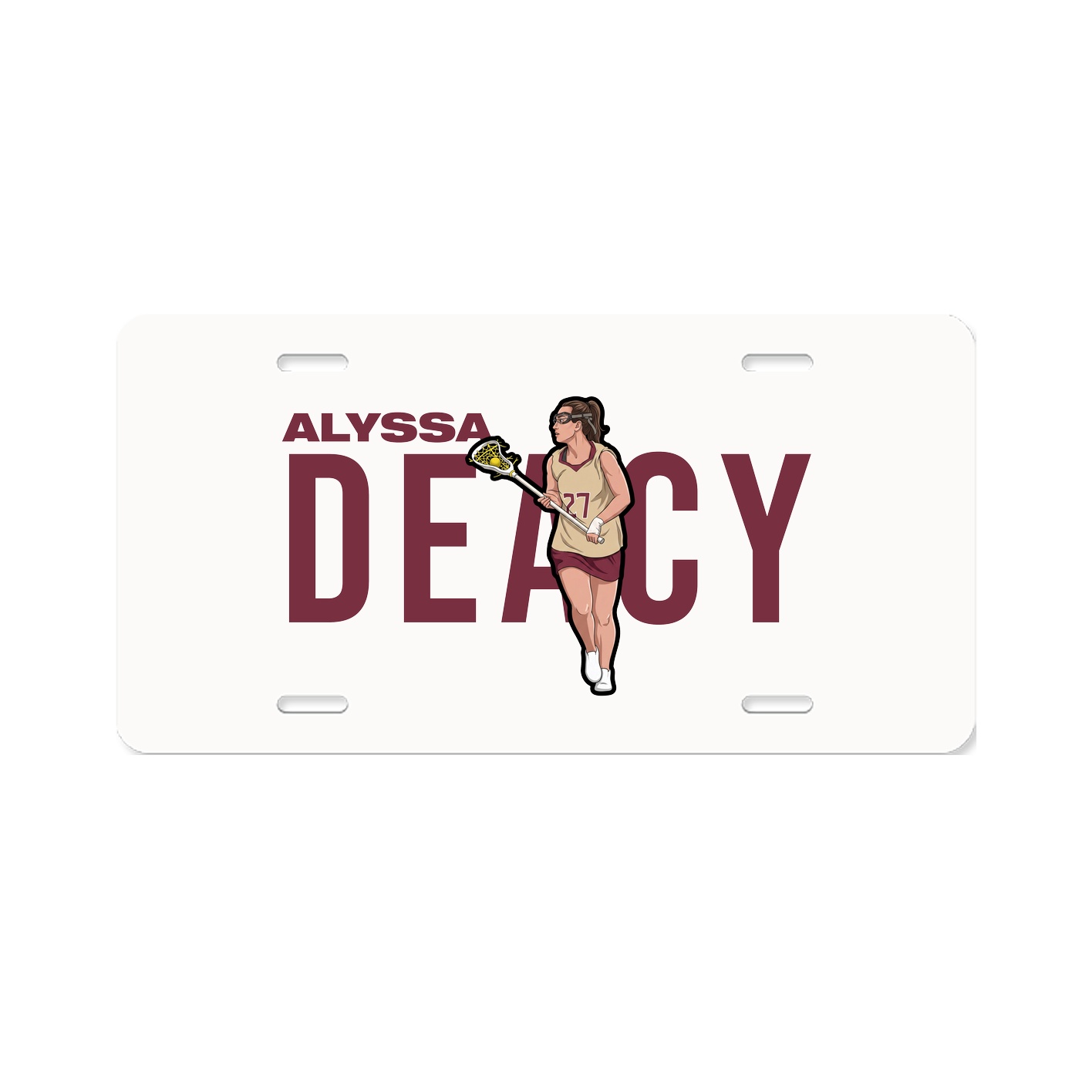 License Plate — Player Name in Classic