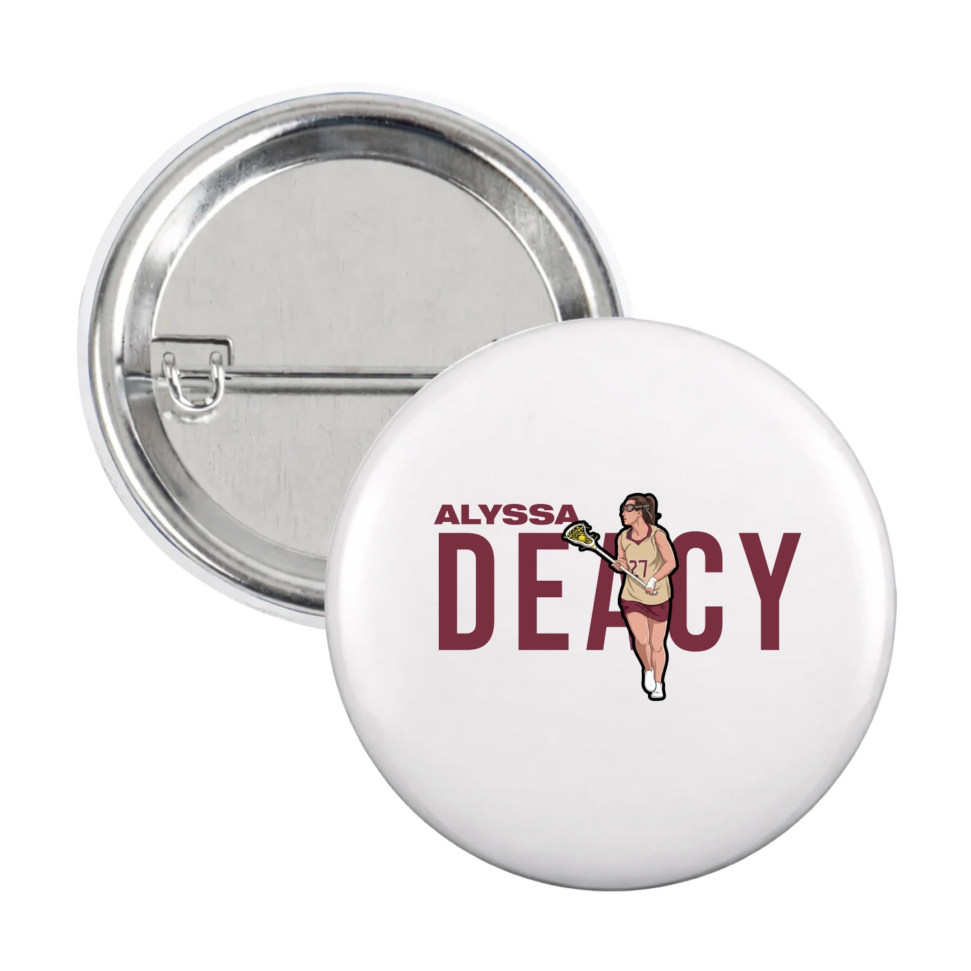 Game Day Button — Player Name in White