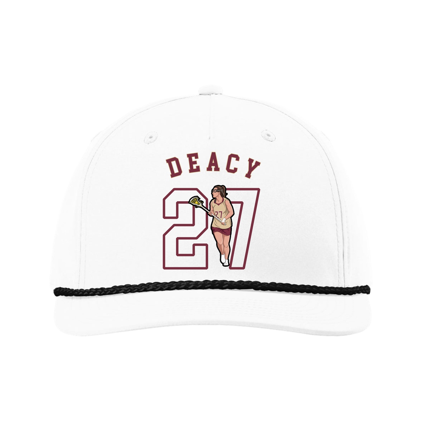 Five-Panel Classic Rope Cap — Shirsey Arch in White