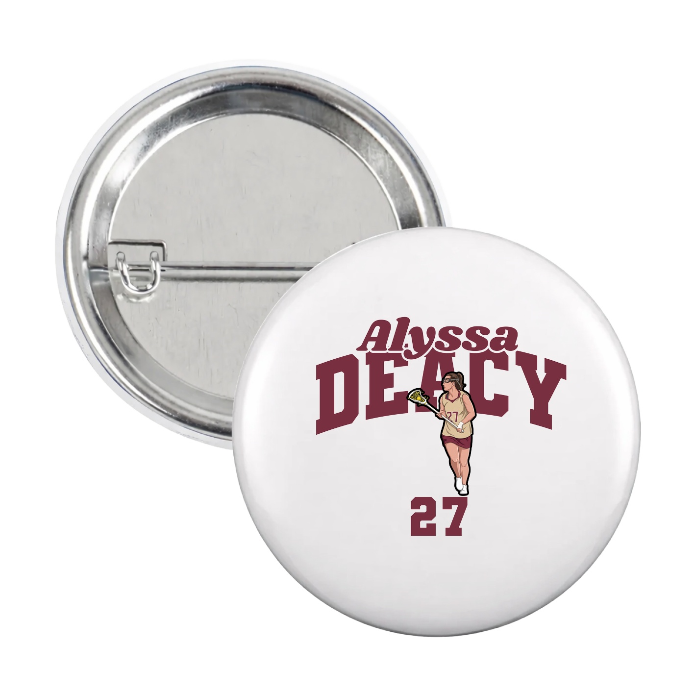 Game Day Button — Signature Arch in White